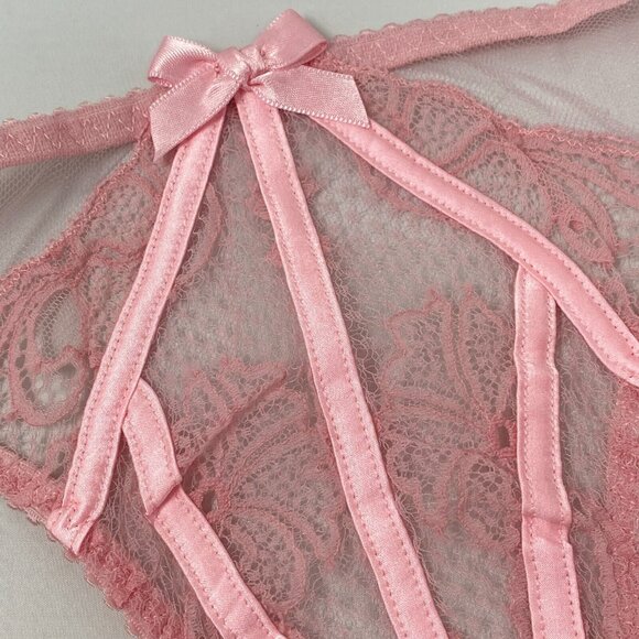 Agent Provocateur Rozlyn Baby Pink Thong AP4 Large NWT - Picture 7 of 9